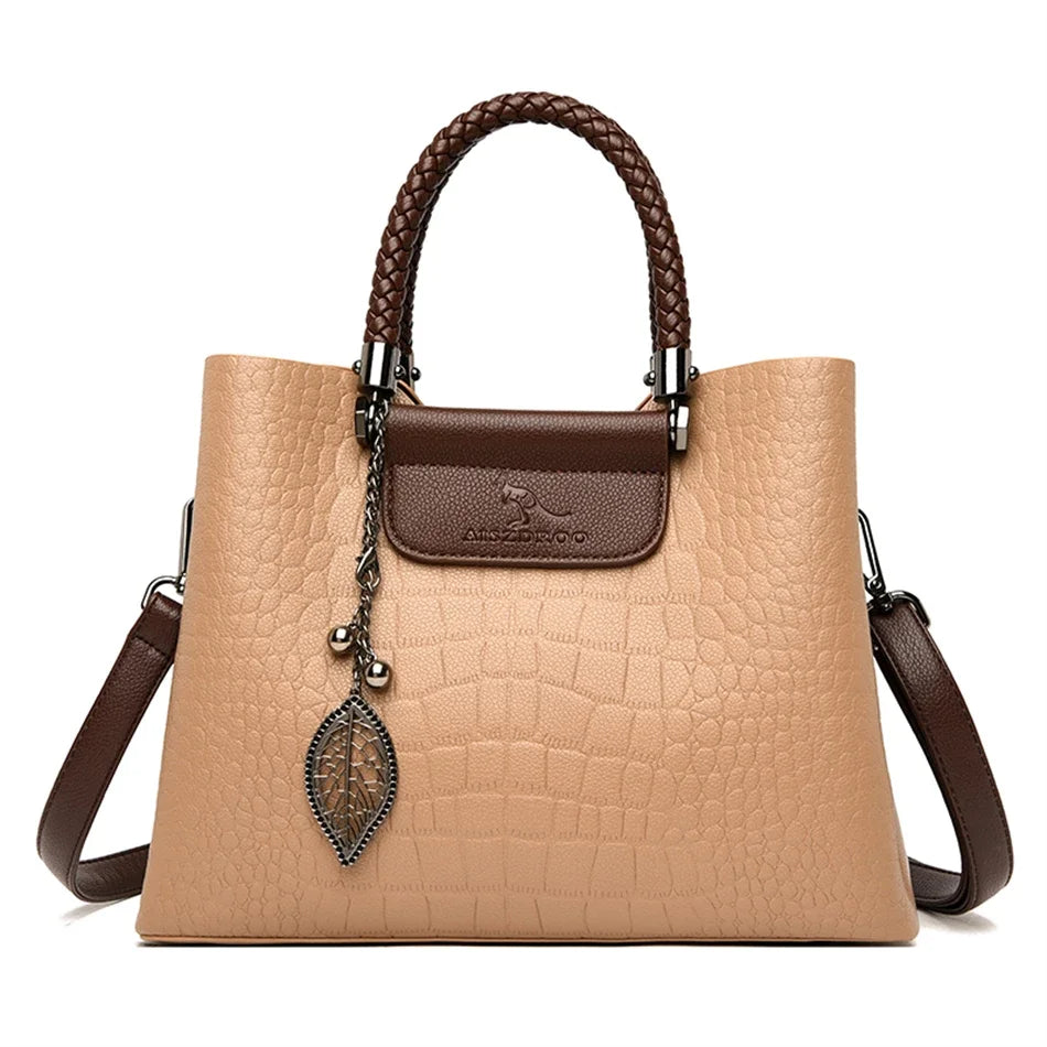 Velourah Prestige Alligator-Embossed Leather Crossbody Bag
