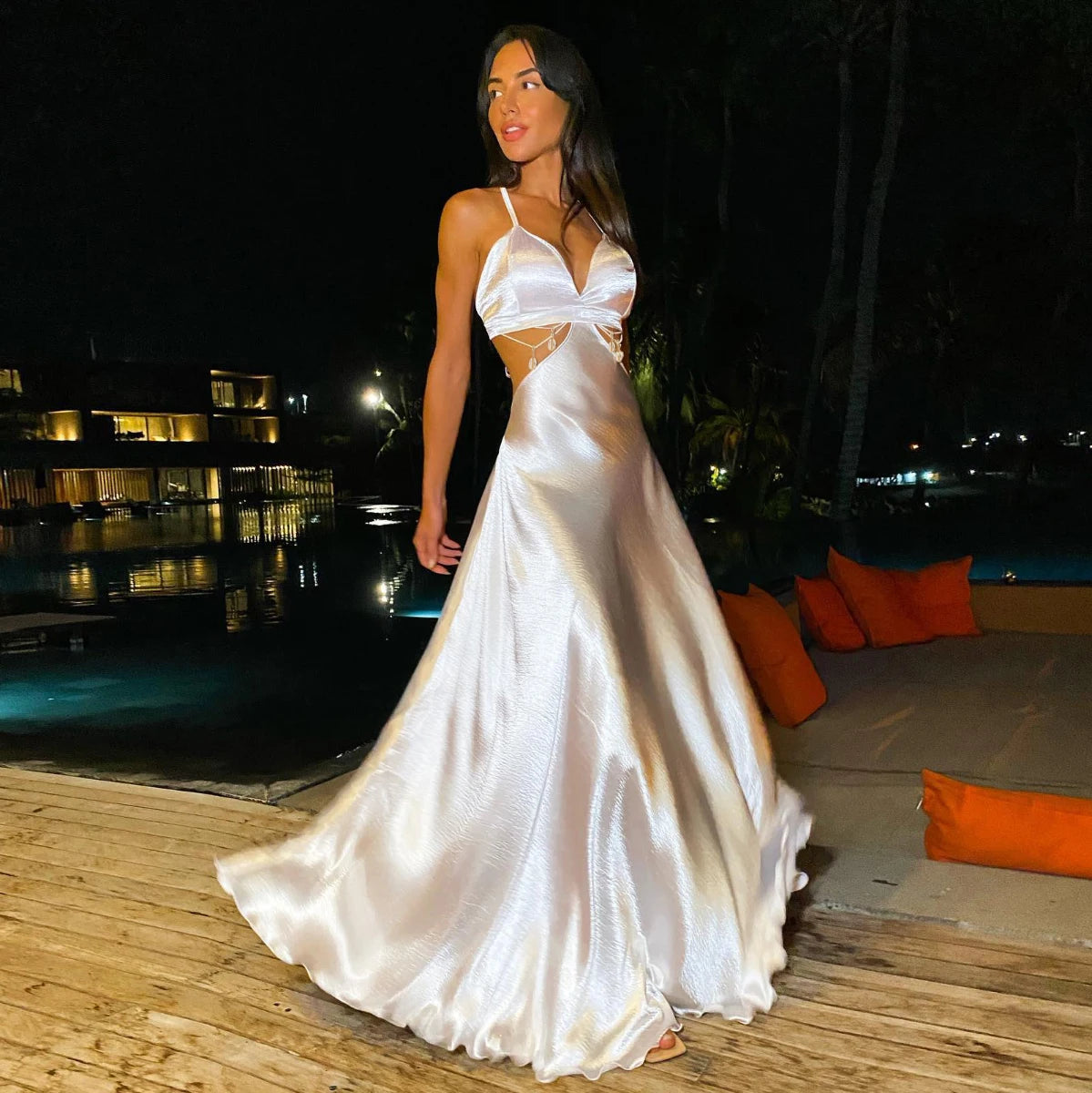 Velourah Mirage Cut-Out Cover-Up Dress