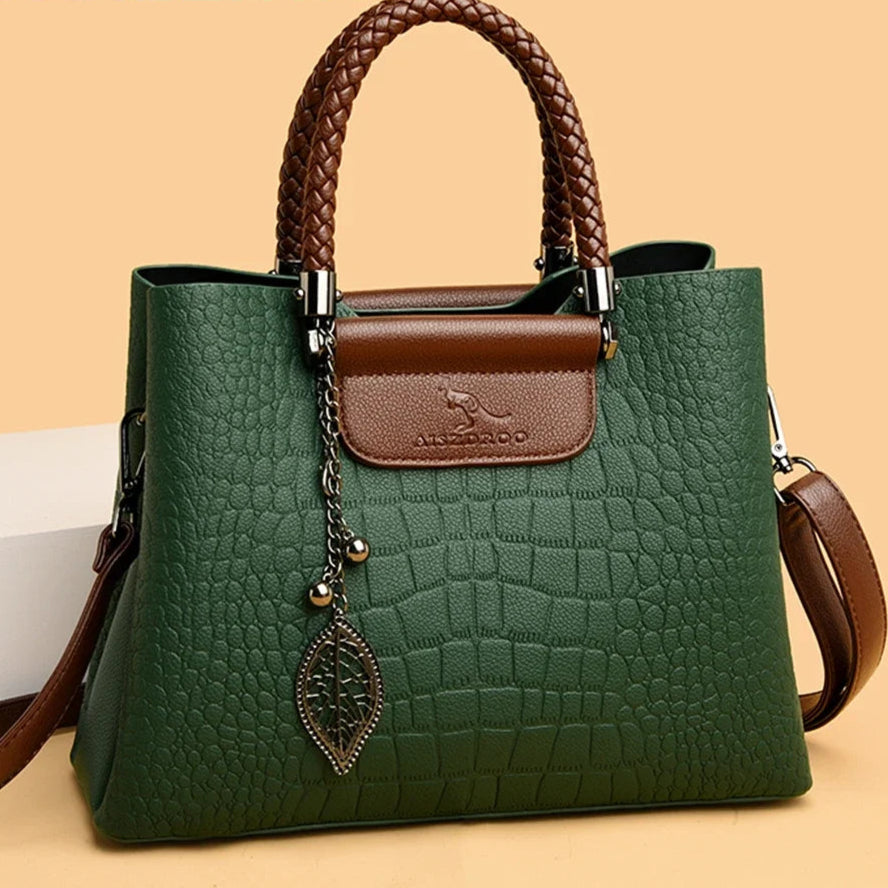 Velourah Prestige Alligator-Embossed Leather Crossbody Bag