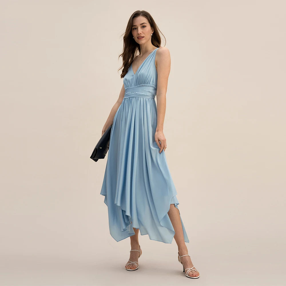 Velourah Silk Maxi Evening Dress – Effortless Grace for Special Occasions
