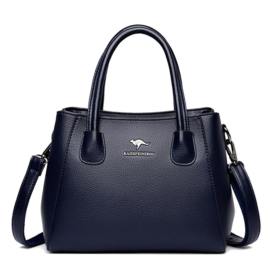 Velourah Triple-Compartment Genuine Sheepskin Tote
