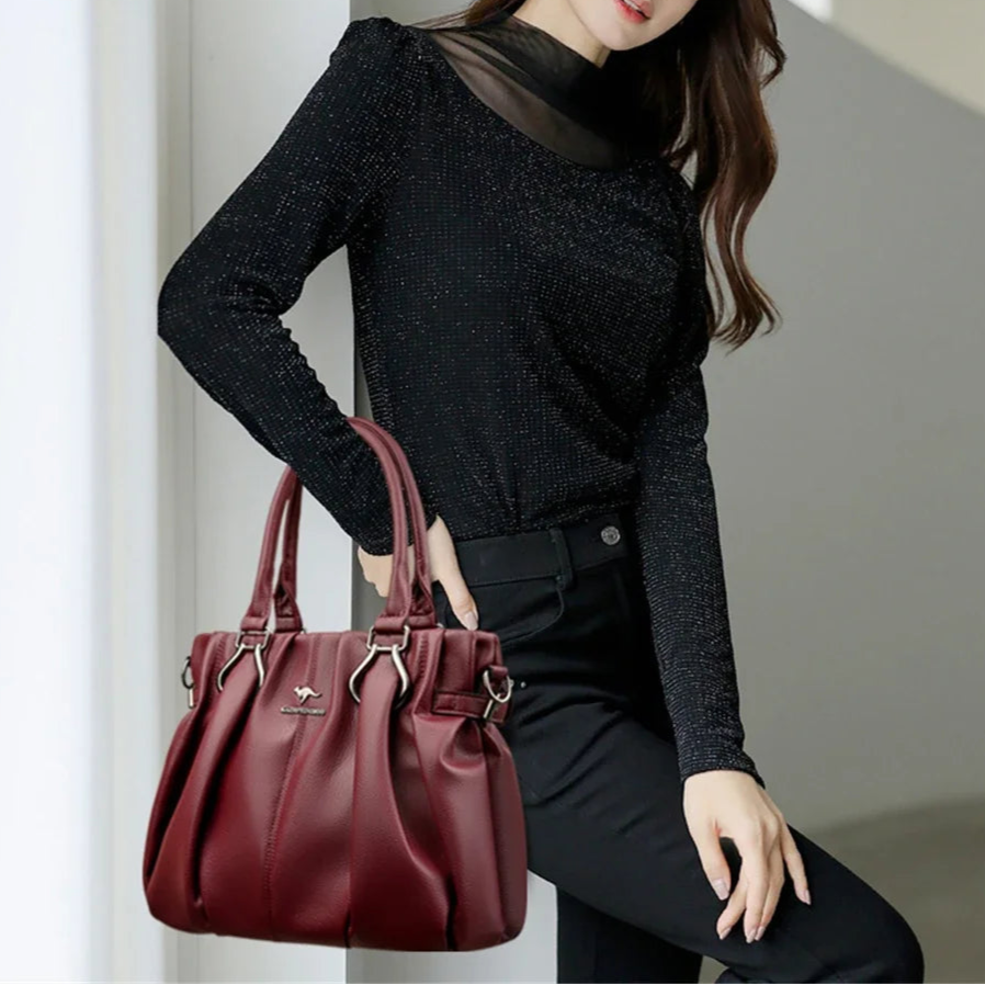 Velourah Everyday Luxe Soft Leather Tote