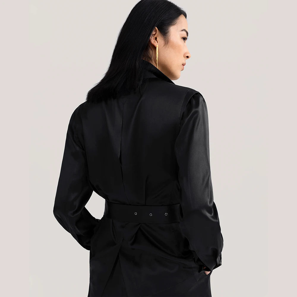 Velourah Safari-Style Silk Myrtus Jacket – Effortless Elegance Meets Everyday Utility