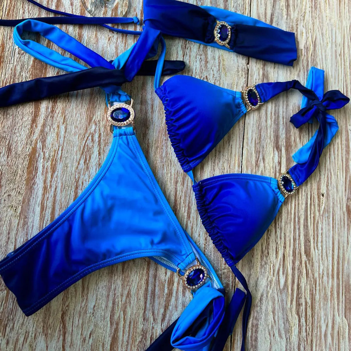 Velourah Diamond Gleam Halter Bikini Set