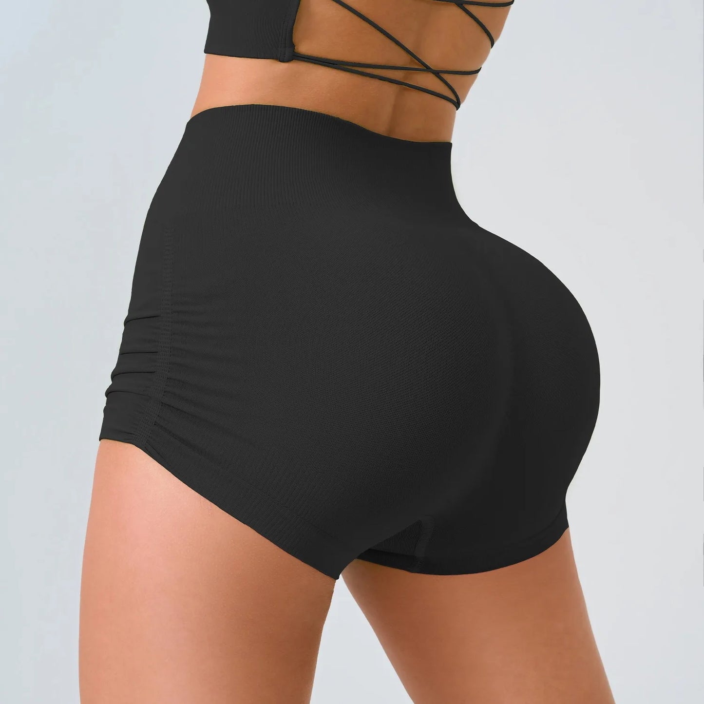 Velourah SculptFlex Ruched High Waist Yoga Shorts
