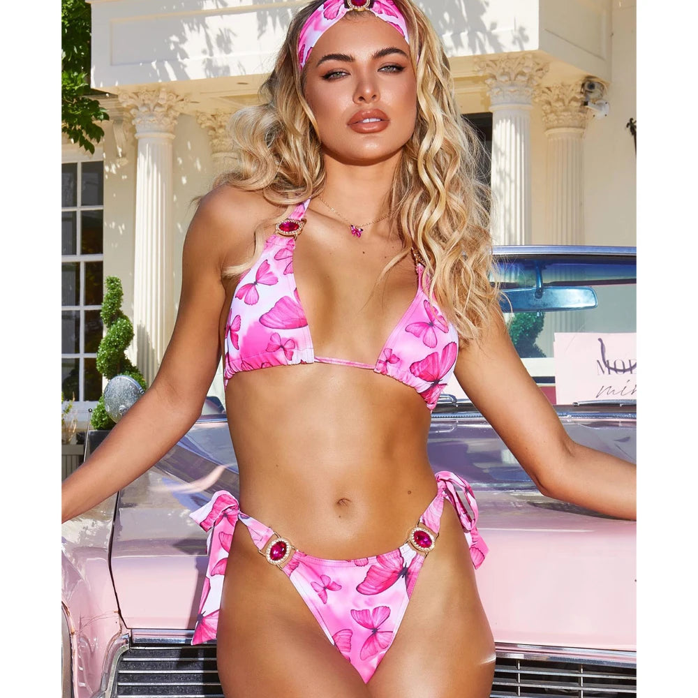 Velourah Diamond Gleam Halter Bikini Set
