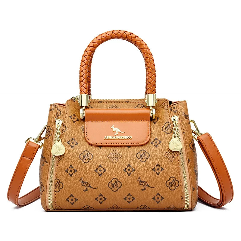 Velourah Woven Luxe Soft PU Tote