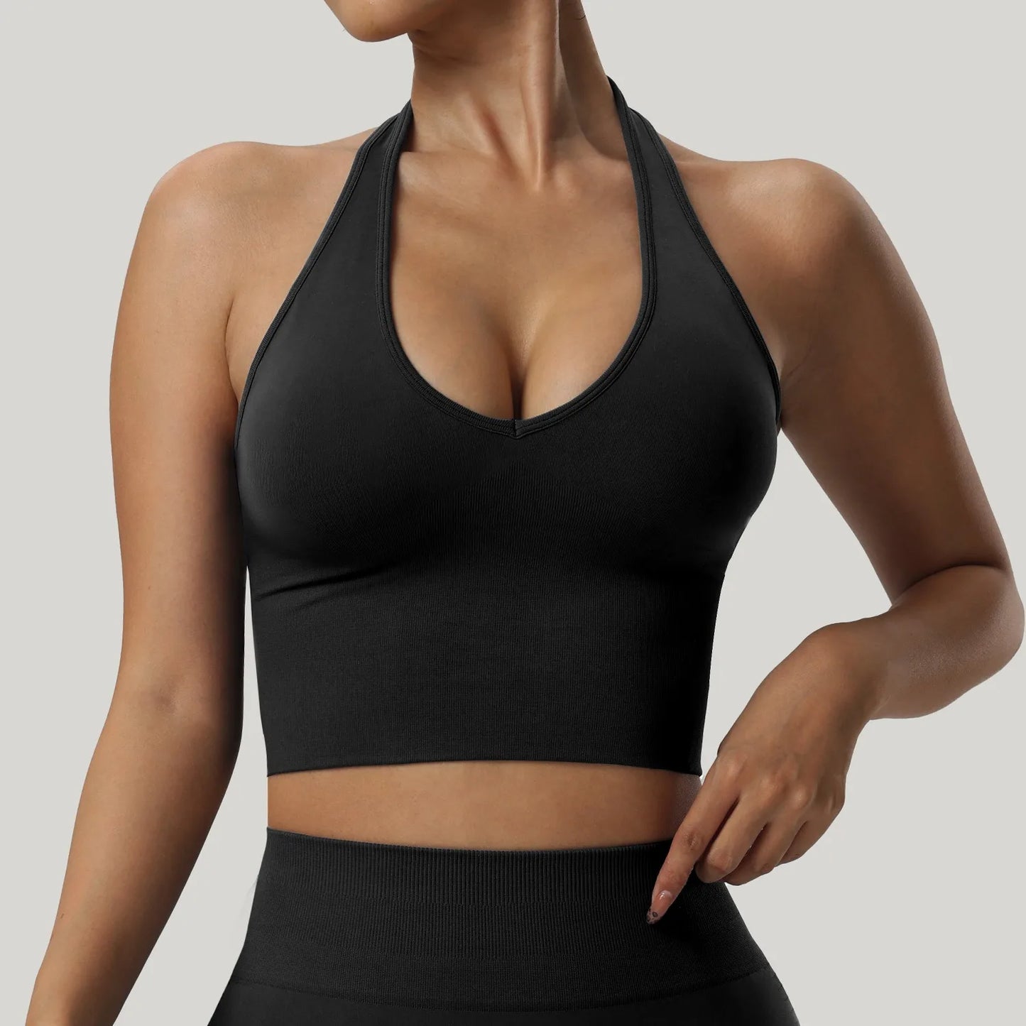 Velourah Halter Flow Seamless Sports Bra