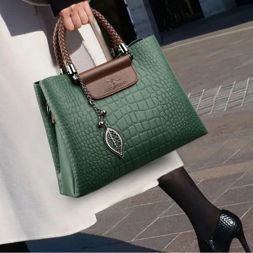 Velourah Prestige Alligator-Embossed Leather Crossbody Bag