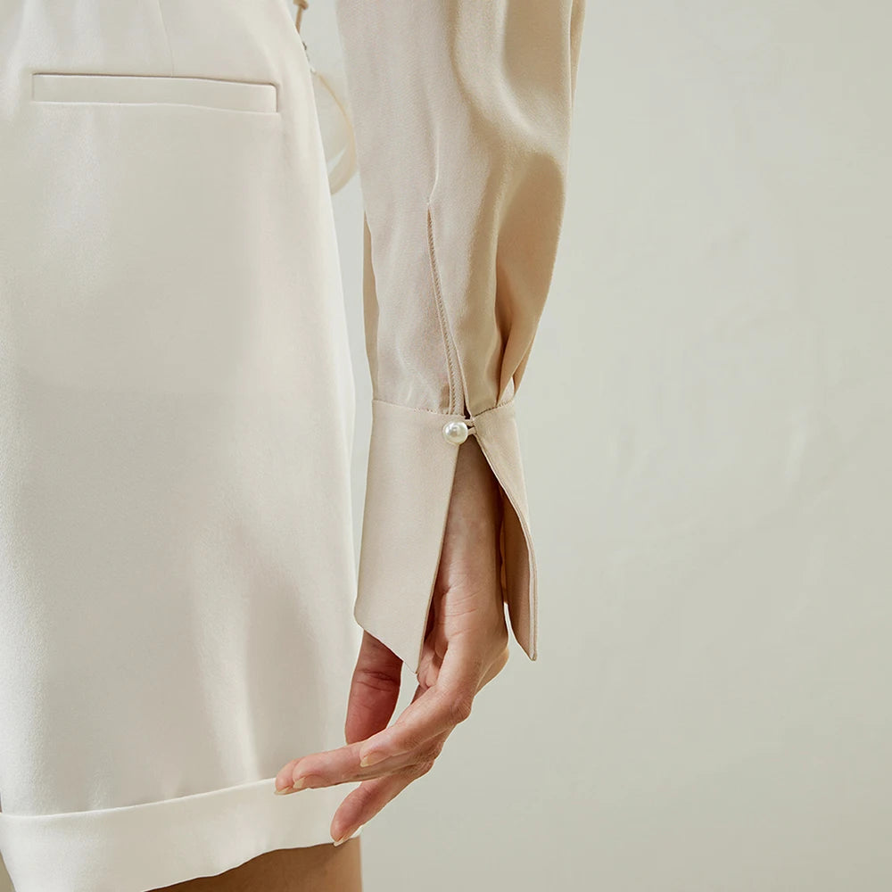 Velourah Pearl Whisper Silk Blouse