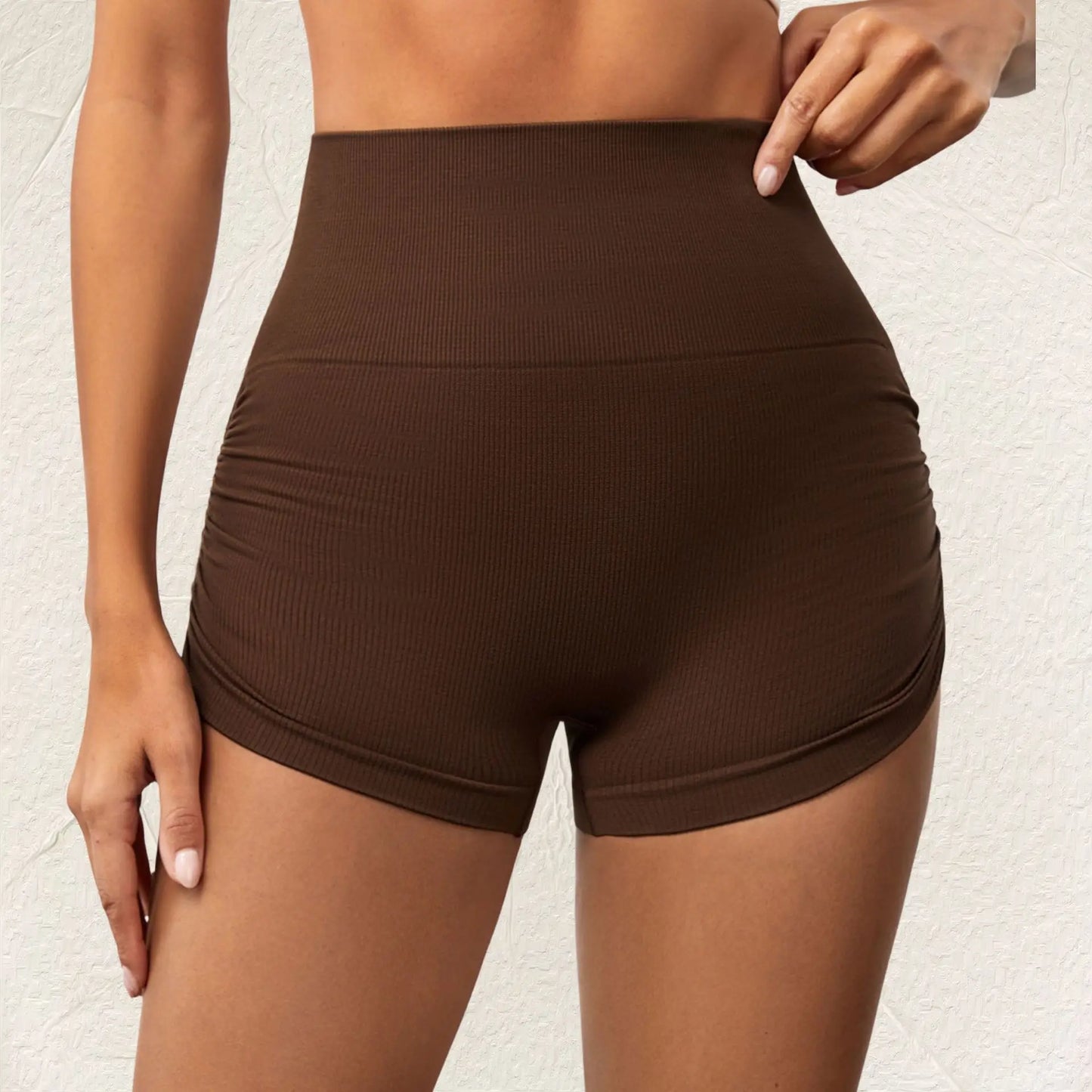 Velourah SculptFlex Ruched High Waist Yoga Shorts