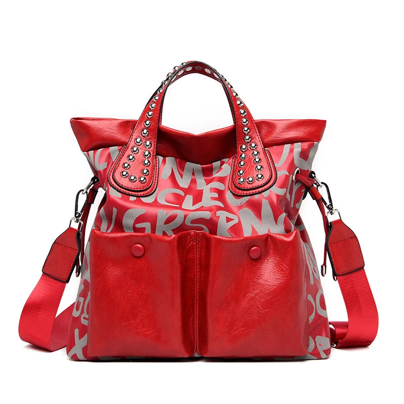 Velourah Luxe Patent Leather Tote Set (2-Piece)