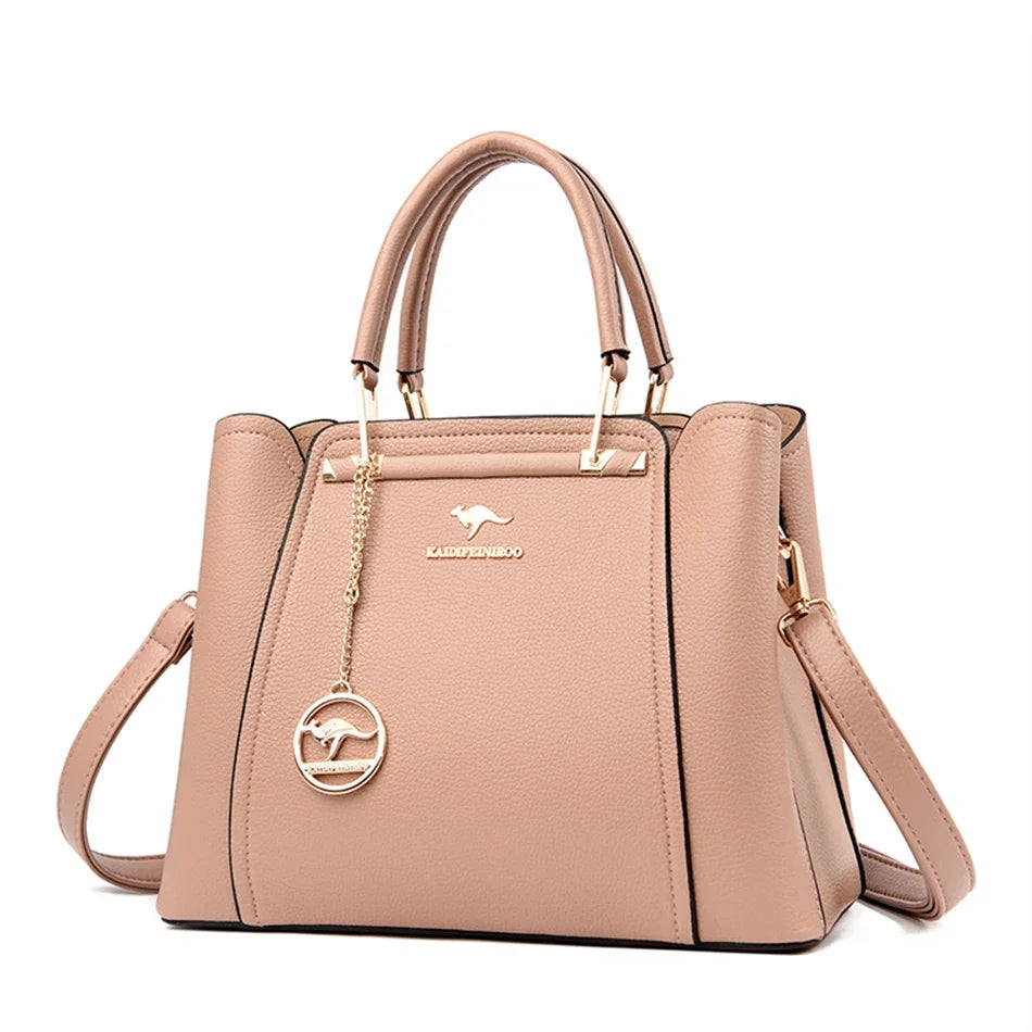 Velourah Exquisite Triple-Layer Leather Shoulder Bag