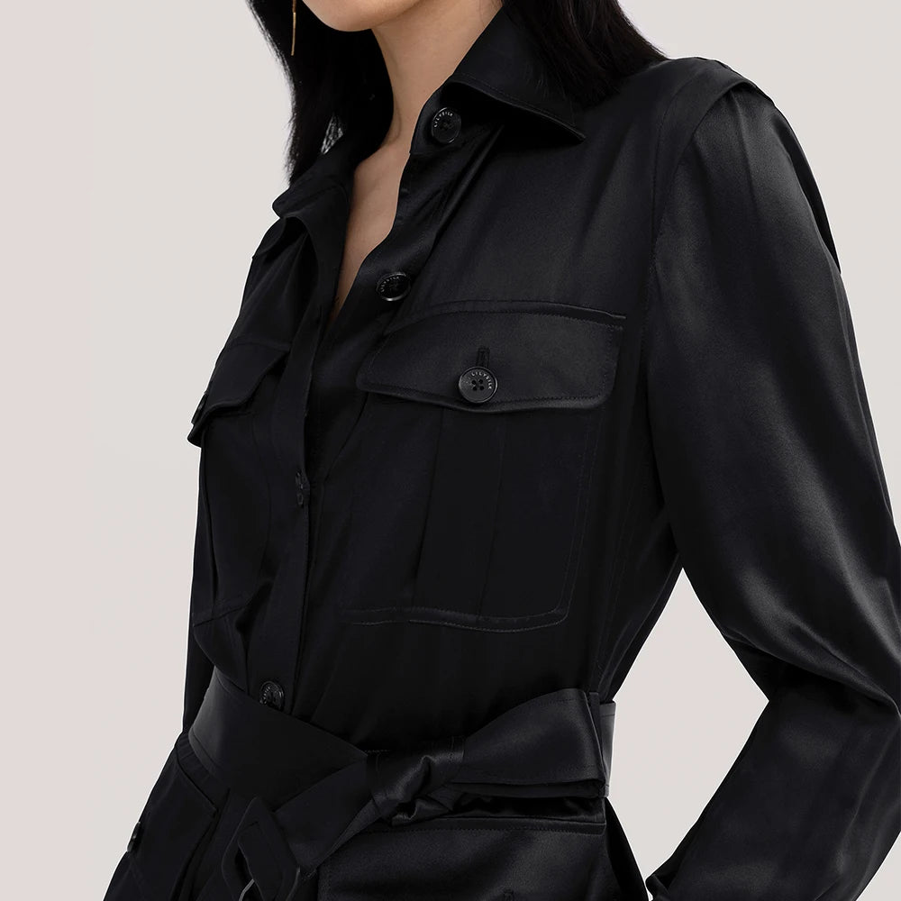 Velourah Safari-Style Silk Myrtus Jacket – Effortless Elegance Meets Everyday Utility