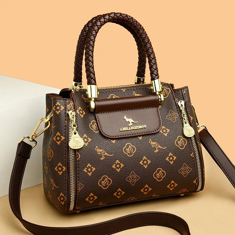 Velourah Woven Luxe Soft PU Tote