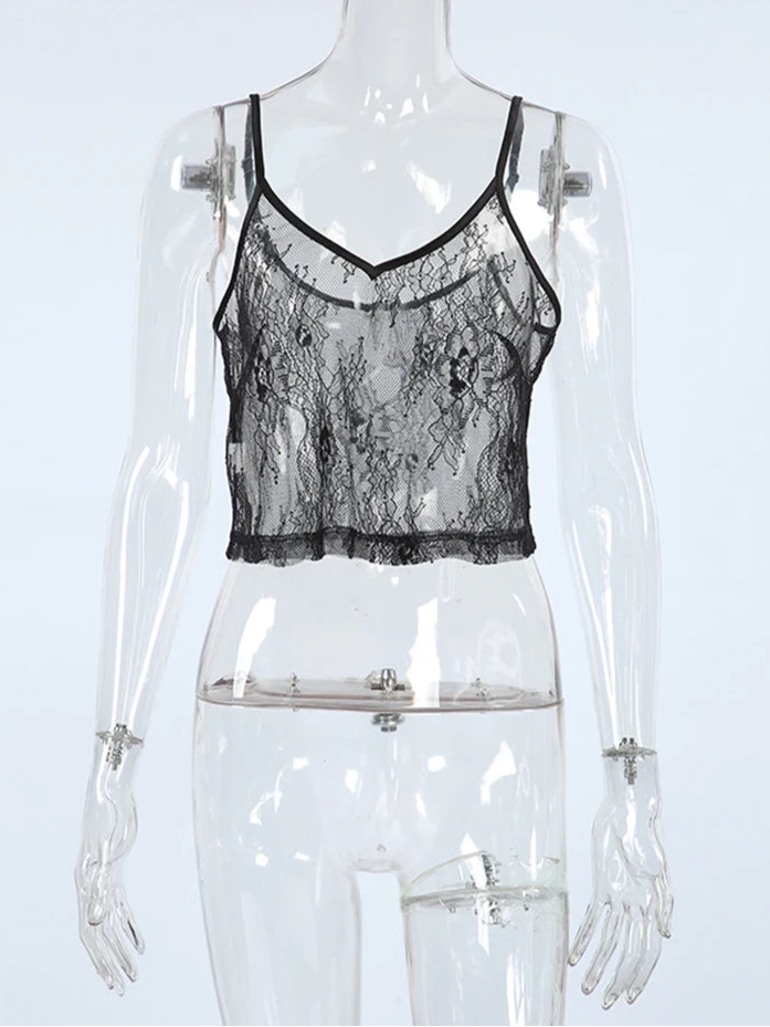 Summer Sexy Lace Crop Top