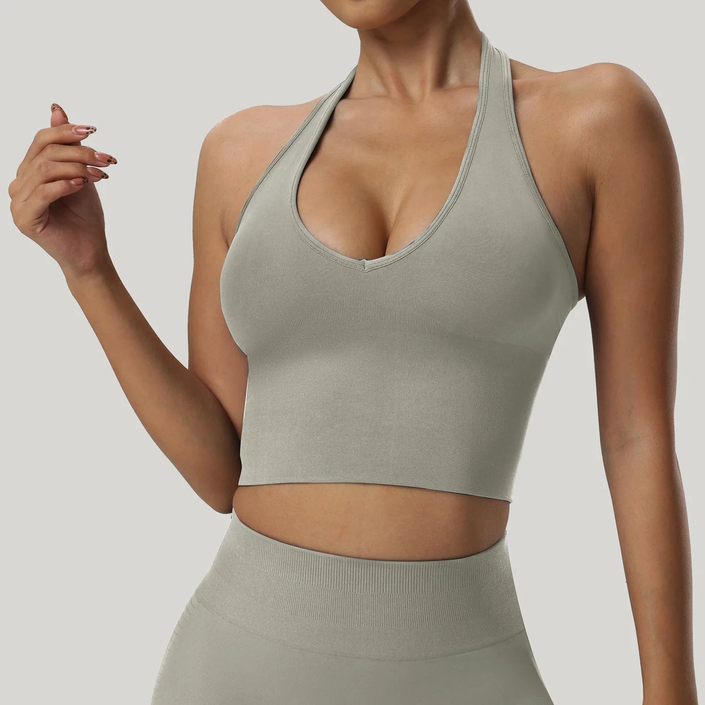 Velourah Halter Flow Seamless Sports Bra