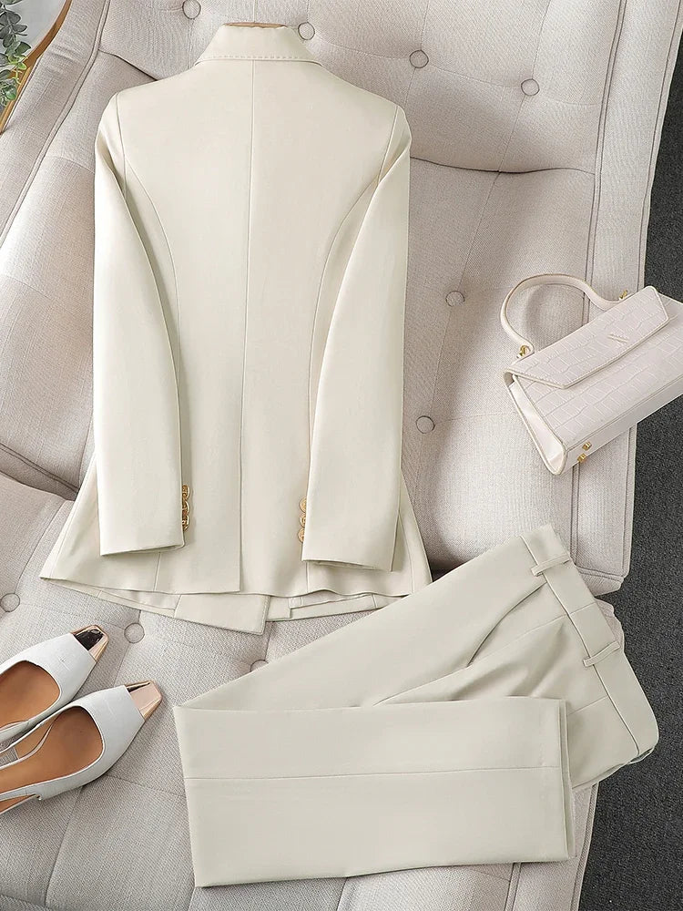 Velourah High-Quality Office Lady Pant Suit – Blazer & Trousers Set