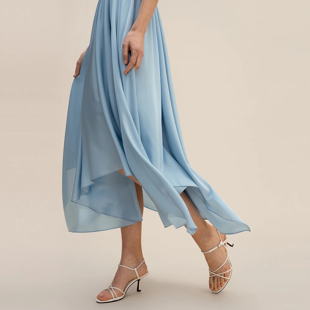 Velourah Silk Maxi Evening Dress – Effortless Grace for Special Occasions