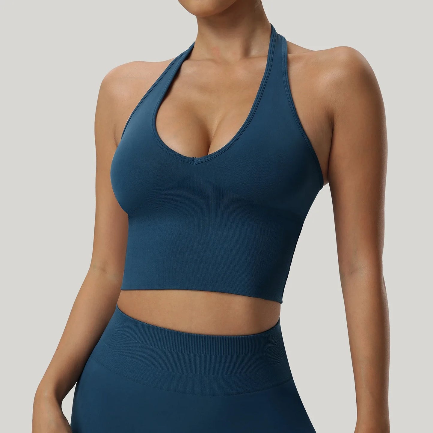 Velourah Halter Flow Seamless Sports Bra