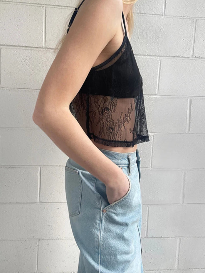 Summer Sexy Lace Crop Top