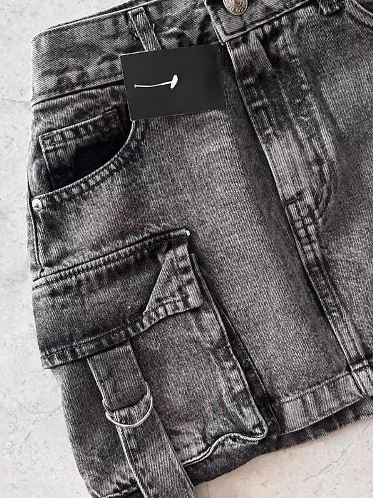 American Vintage Slim Fit Denim Skirt