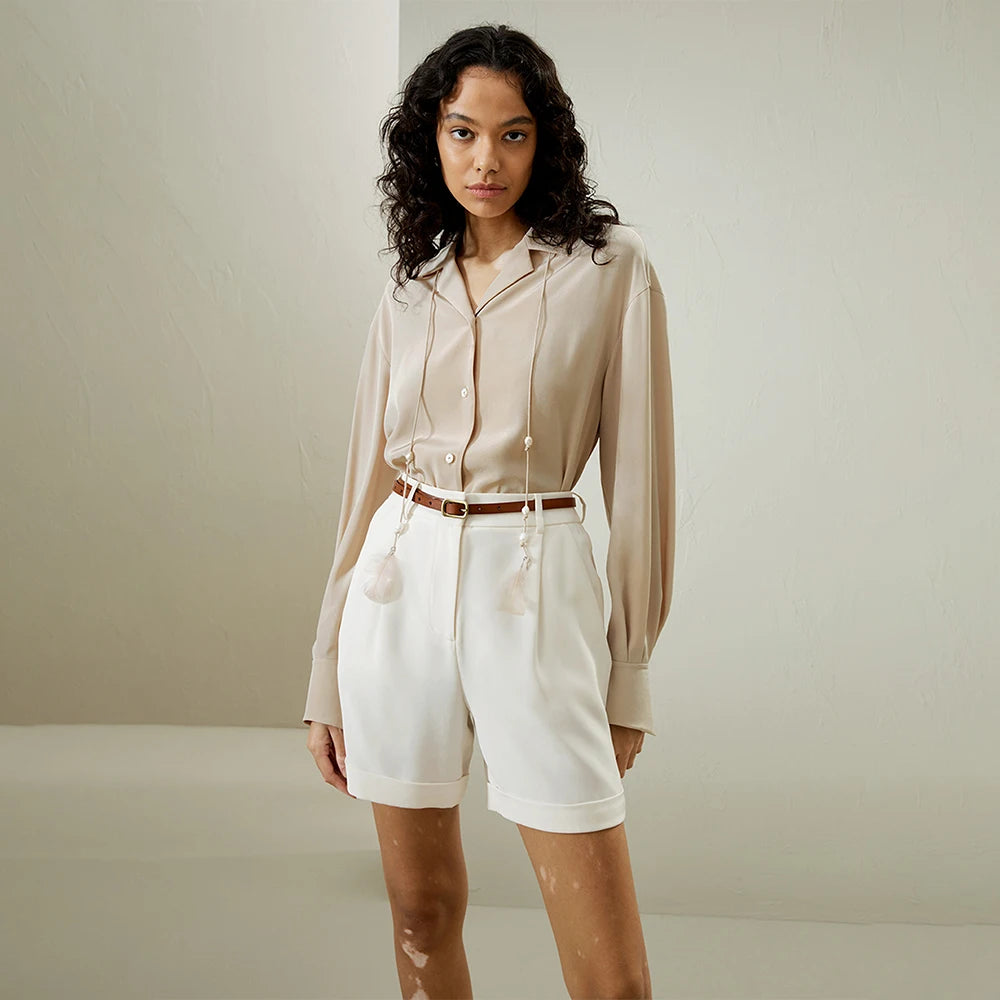 Velourah Pearl Whisper Silk Blouse