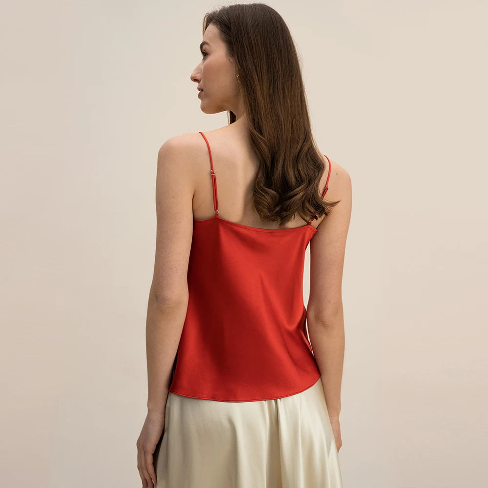 Velourah Silk Charmeuse Cowl Neck Camisole