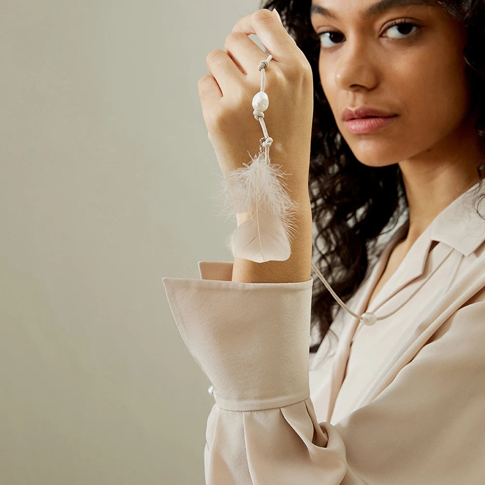 Velourah Pearl Whisper Silk Blouse