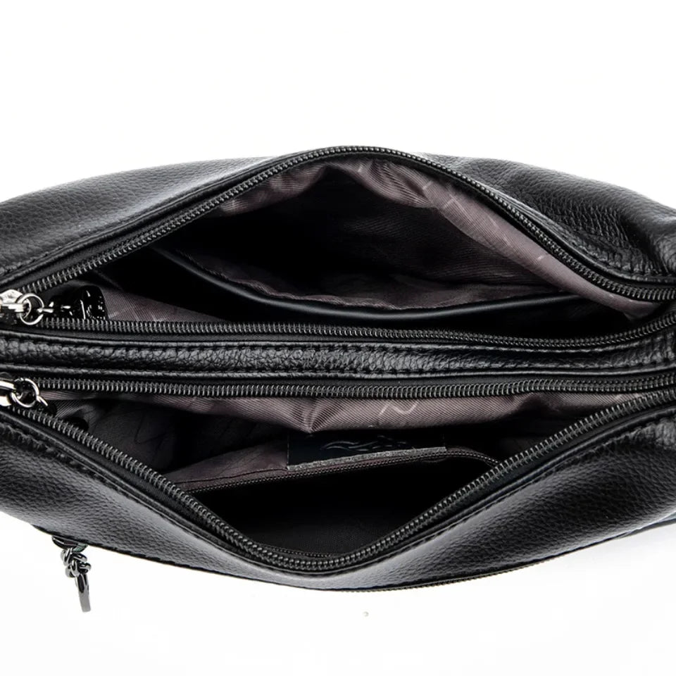 Velourah Luxe Patchwork PU Leather Shoulder Bag