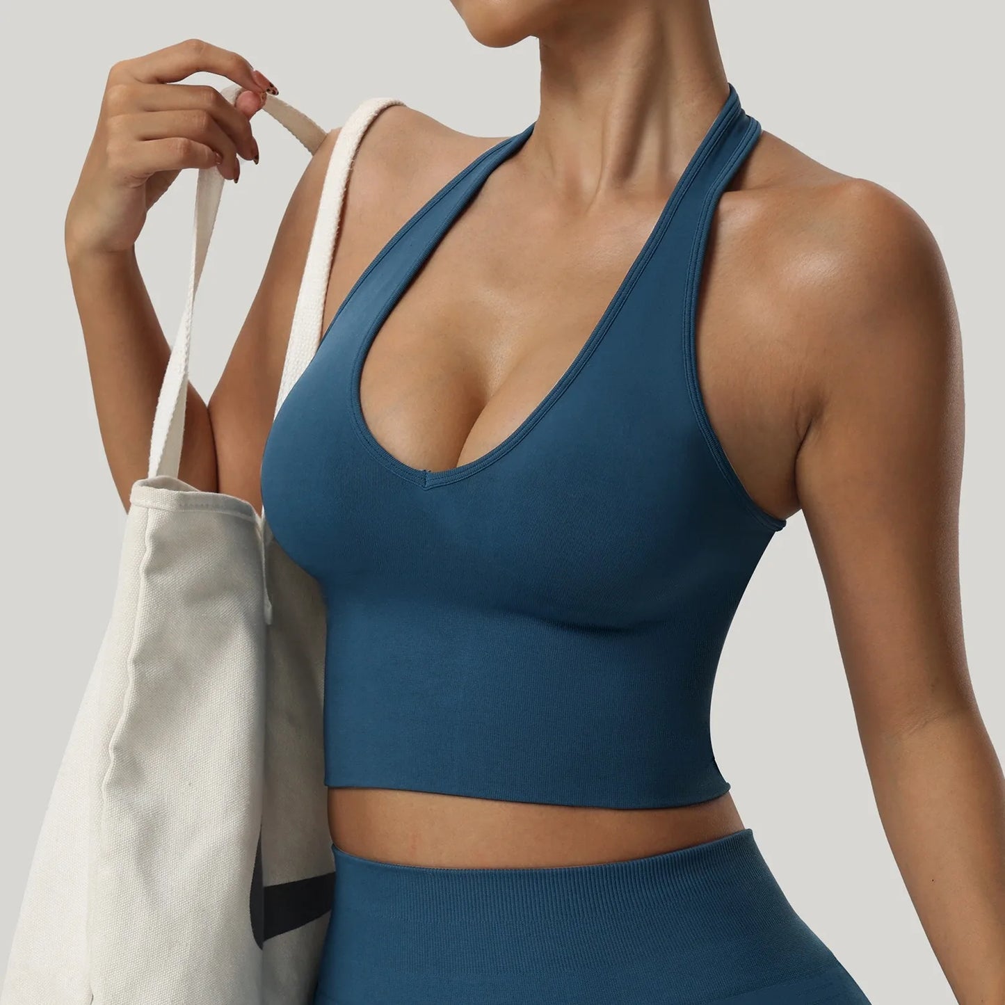 Velourah Halter Flow Seamless Sports Bra