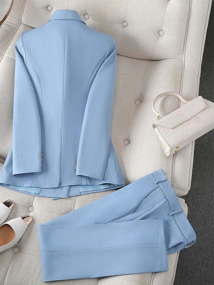 Velourah High-Quality Office Lady Pant Suit – Blazer & Trousers Set