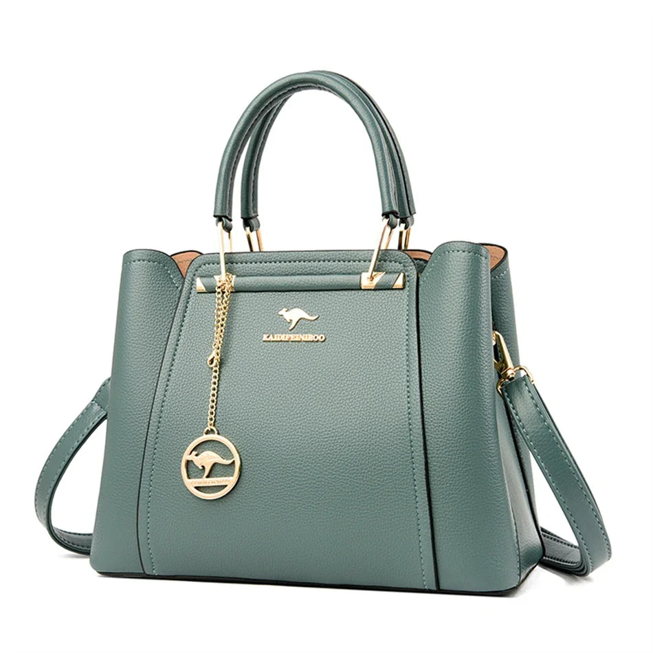 Velourah Exquisite Triple-Layer Leather Shoulder Bag