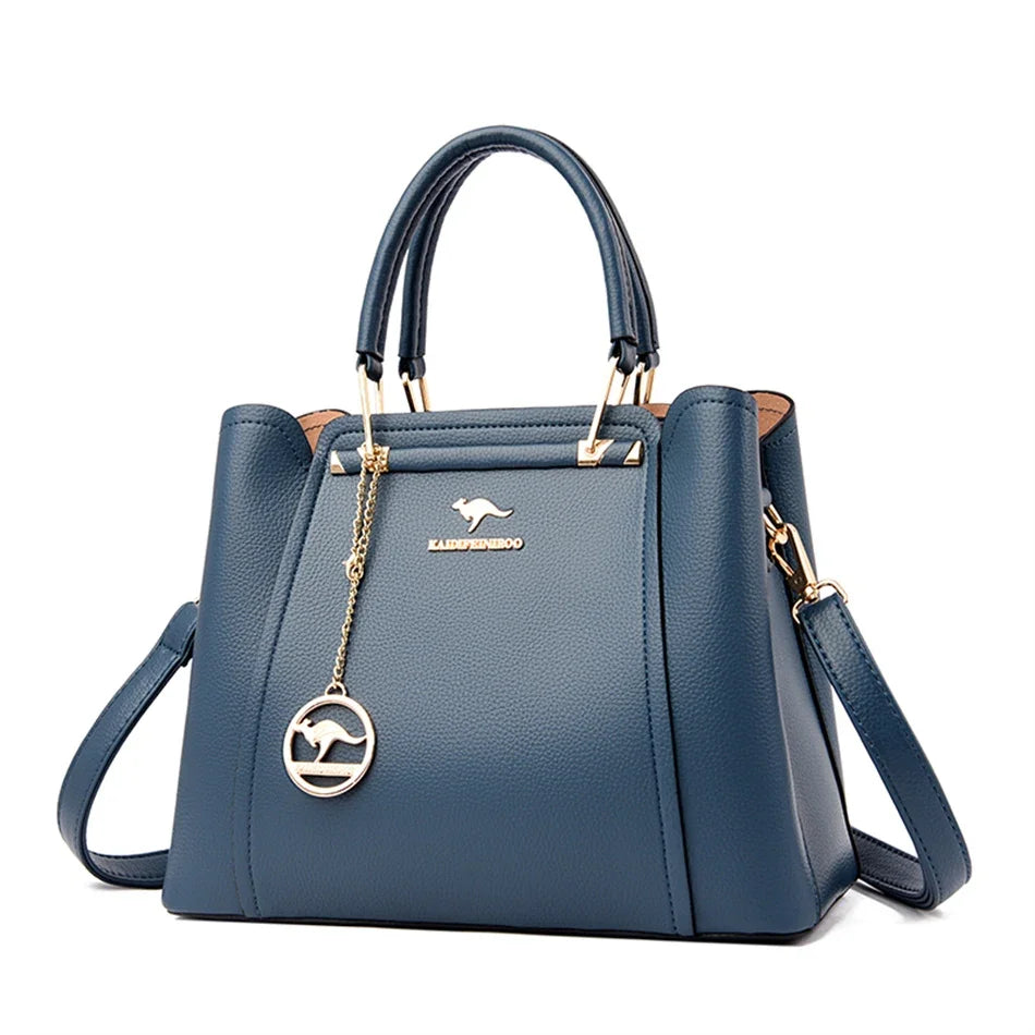 Velourah Exquisite Triple-Layer Leather Shoulder Bag