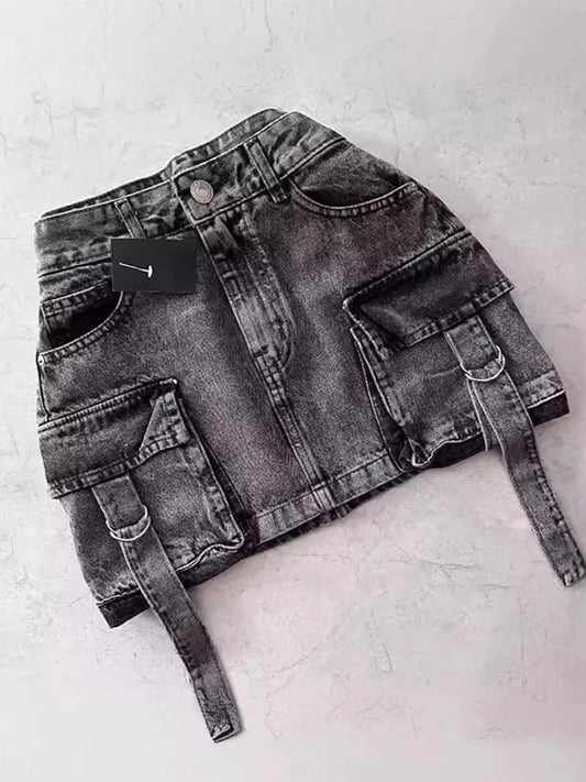 American Vintage Slim Fit Denim Skirt