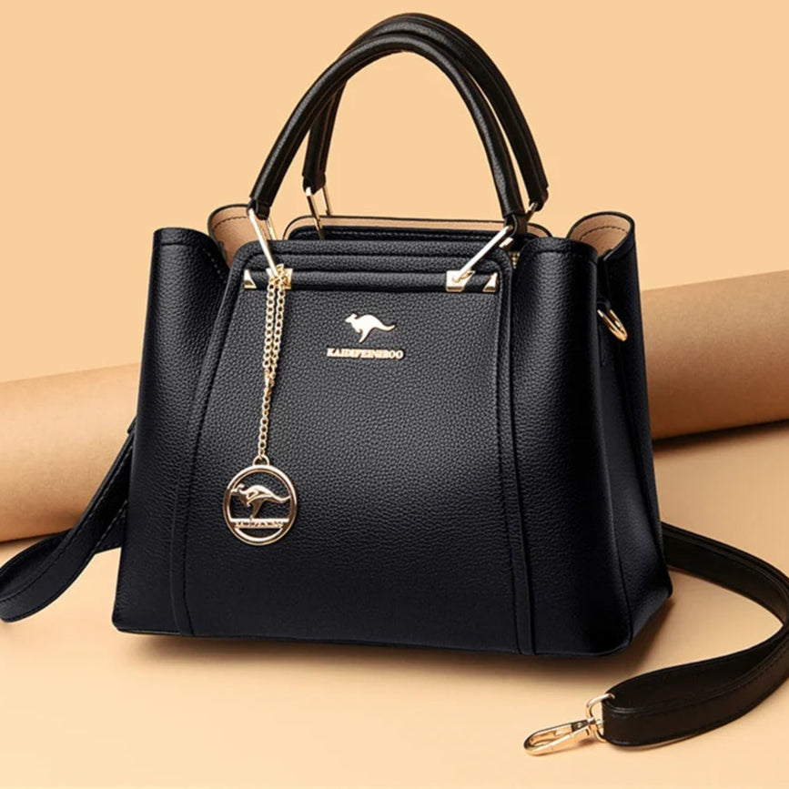 Velourah Exquisite Triple-Layer Leather Shoulder Bag