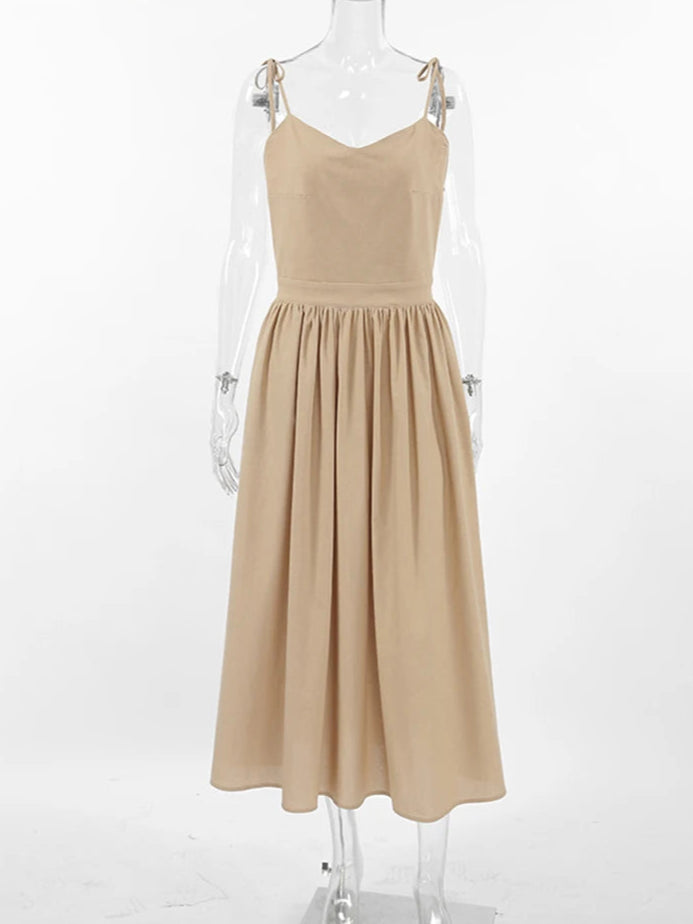 Velourah Solstice Linen-Blend A-Line Dress